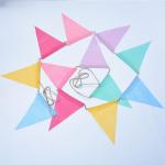 Linen Vintage Party Decoration Items Happy Birthday Pennant Banner 12.5cmx17cm