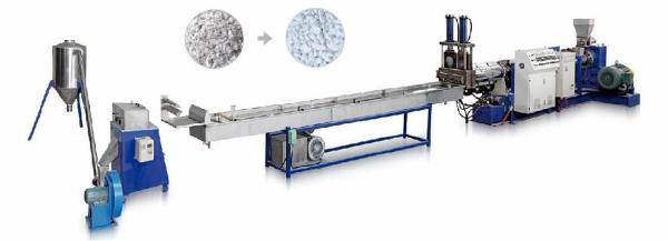 Buy cheap PE Film Extruder Machine Waste PVC Pipe PP Bag PET Bottle Plastic Recycling Machine from wholesalers