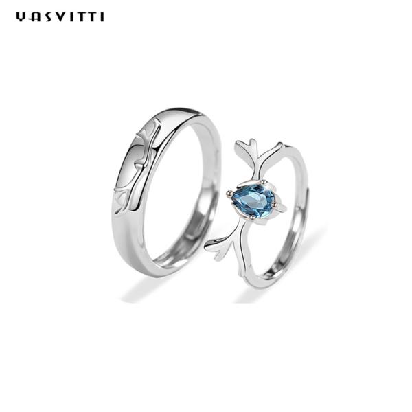 Buy cheap 4.13mm 1.68g Sterling Silver Jewelry Rings S990 Fiancée Silver Zircon Classic Ring from wholesalers
