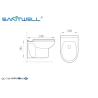 Buy cheap 540*360*385 mm NR125 Wall Hung Toilet In Living Room White Color Washdown Rimless from wholesalers