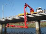 6x4 Bucket Type Bridge Inspection Equipment 16M DongFeng , Folding Platform