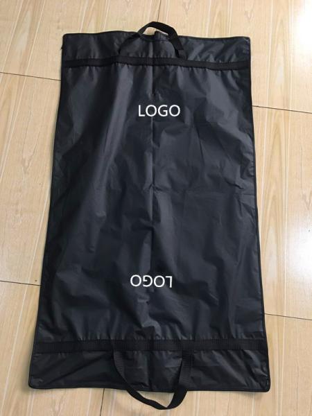 Buy cheap Clips Suit Garment Bag Travel Black Peva Printed Webbing Handles 100*60 cm Size from wholesalers
