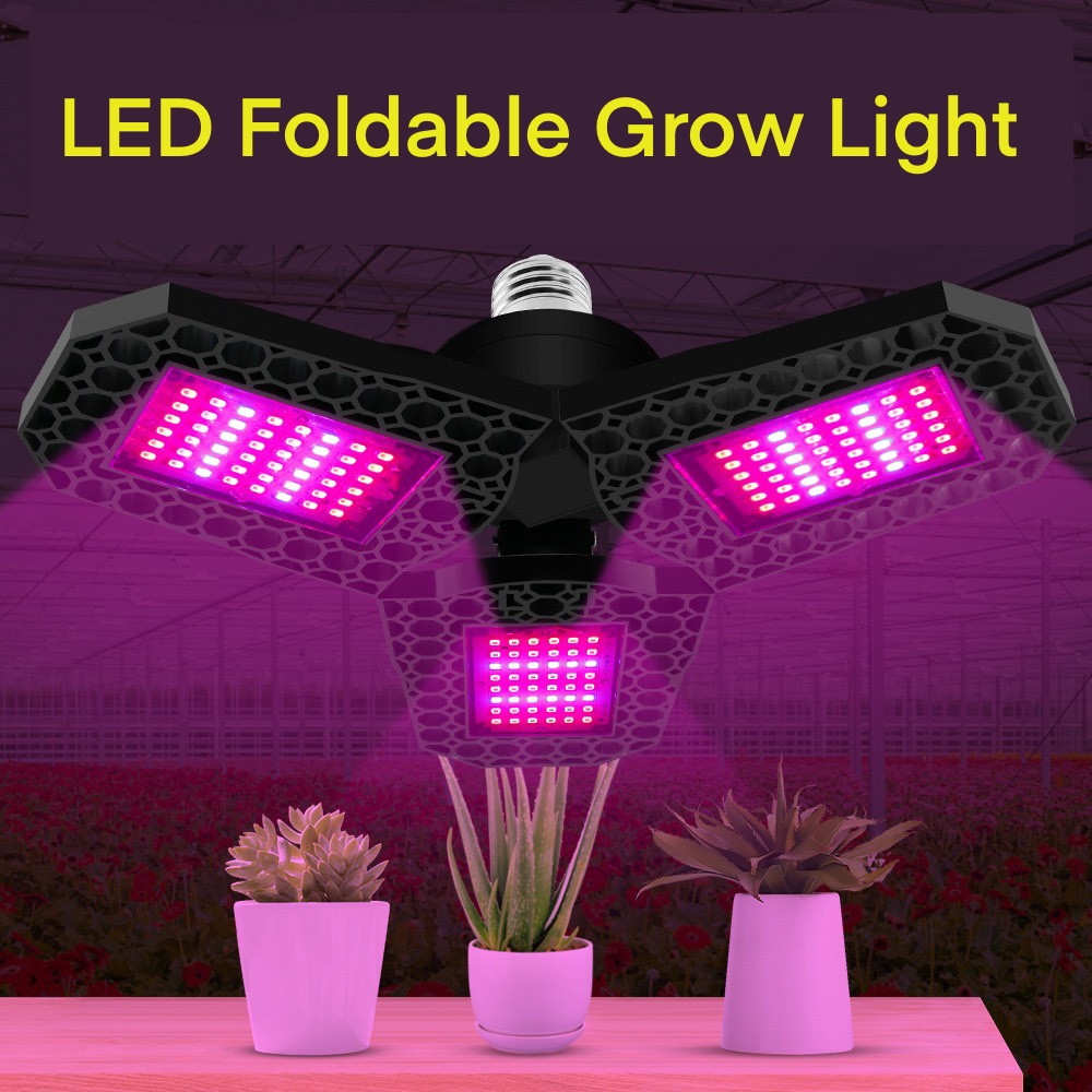 Foldable E27 E26 8000lm LED Grow Light For Seedlings Flower Hydroponic