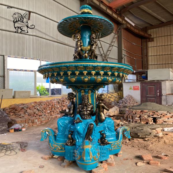 Buy cheap BLVE Large Bronze Garden Water Fountain French La Fontaine Des Fleuves Square Fountains Metal Greek God Fountain from wholesalers