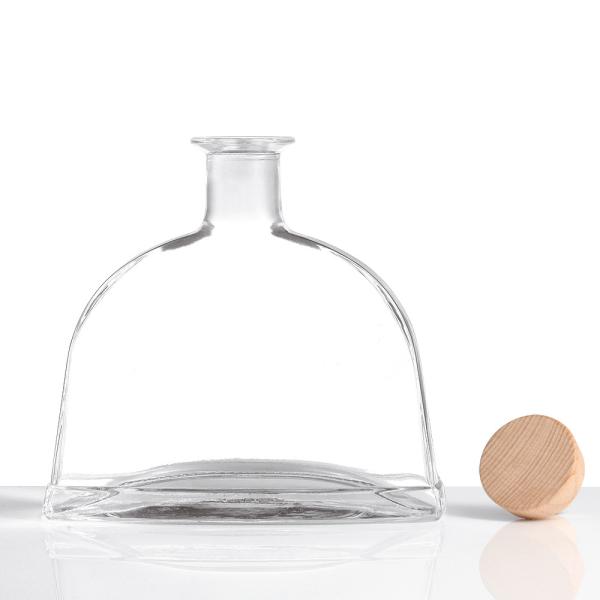 Buy cheap Sealing Type Thick Bottom Flat Whisky Bottles for Cosmetics Industry Glass Material from wholesalers