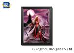 Beauiful Girl And Beast Wall Decoration With Black Frame , 3d Flip Picture