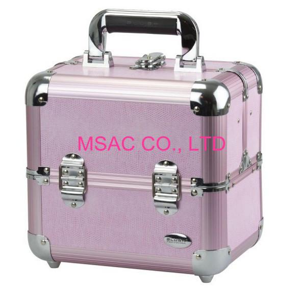 Buy cheap Purple Aluminium Beauty Case 4 Trays Inside Makeup Travel Box Moistureproof from wholesalers