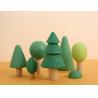 Buy cheap Rainbow 7cm Forest Trees Wooden Tree Blocks Non Toxic Wooden Blocks from wholesalers