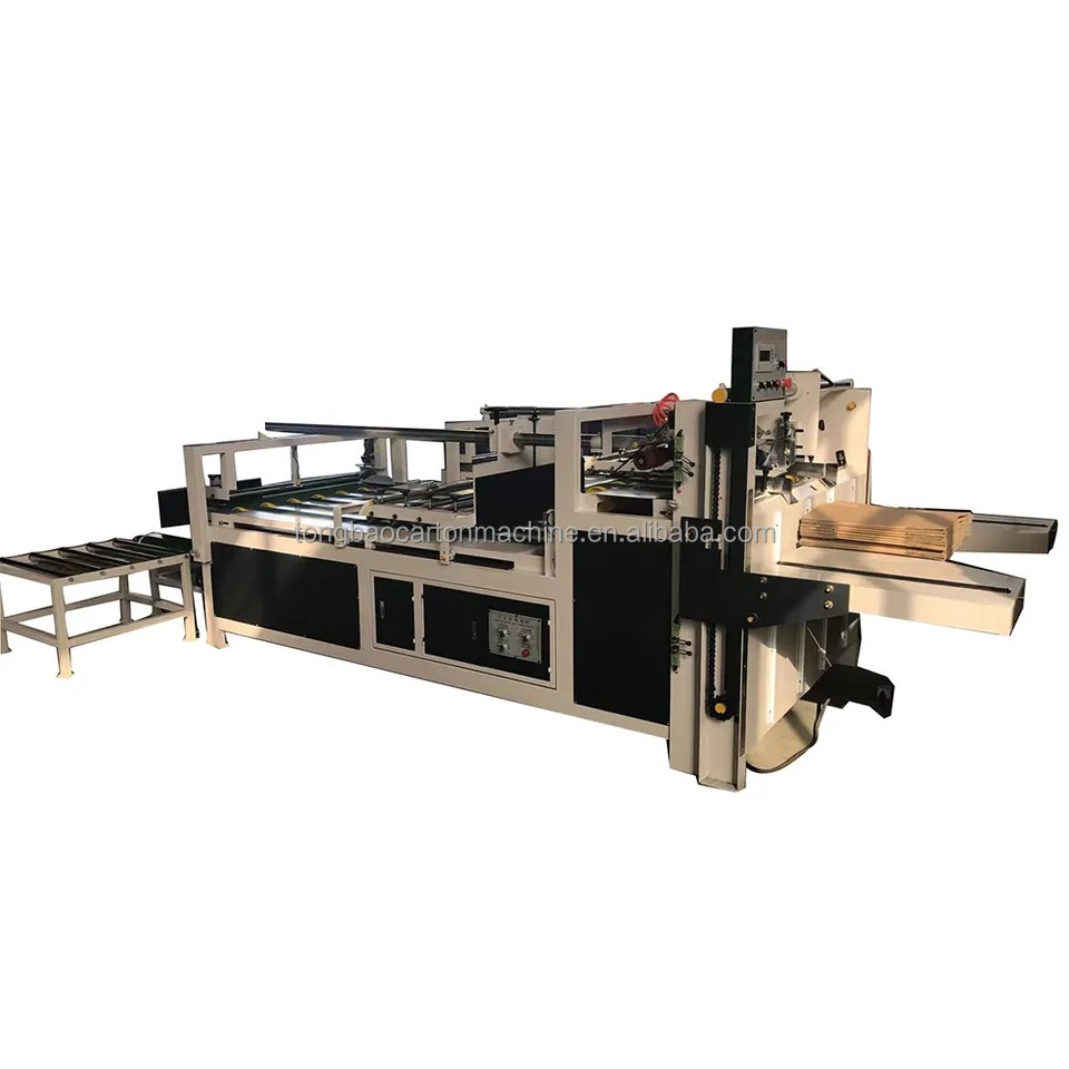 Carton Box Folder Gluer Machine 2800 mm Semi-auto for Corrugated Board Box Production