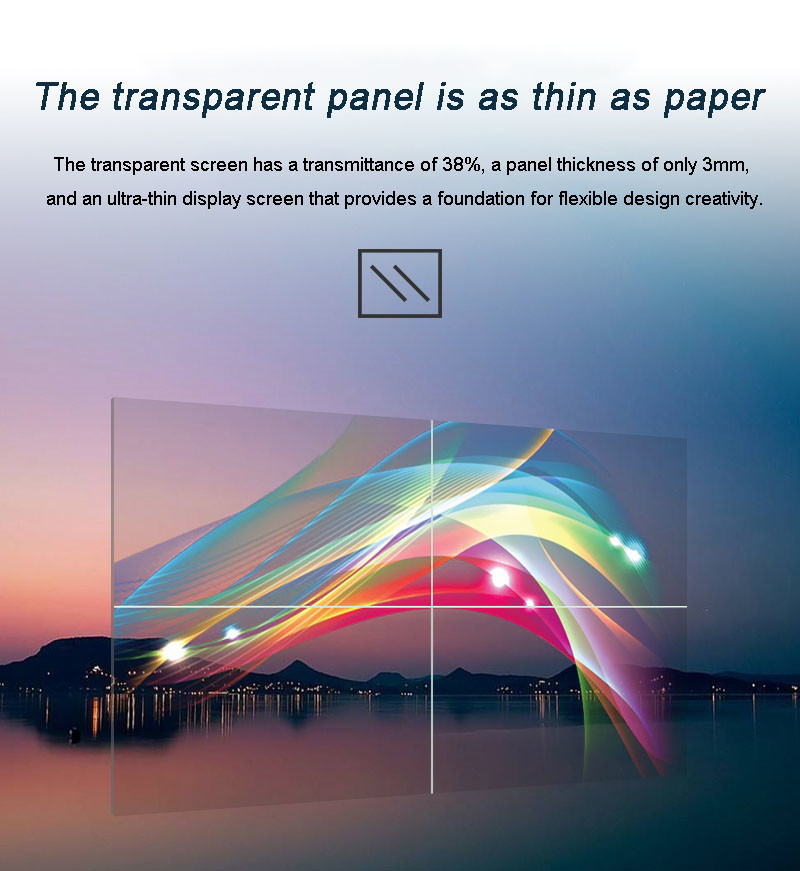 Full HD 55 Transparent OLED Touch Screen See Through OLED Display