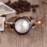 Buy cheap beautiful design made out of wood leather strap wood watch for ladies gift wrist watch women from wholesalers