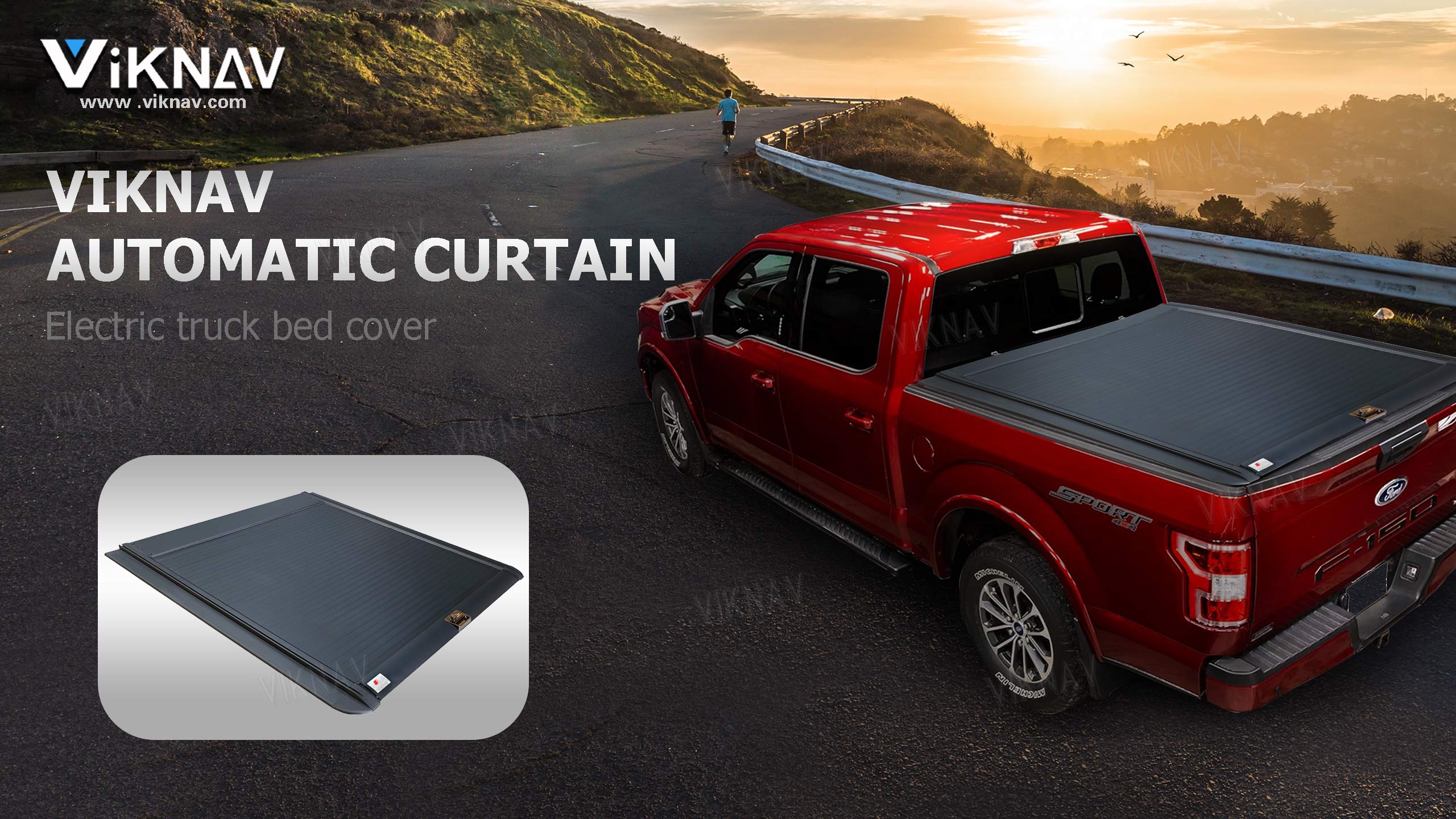 Viknav for Ford F150 Waterproof Vinyl Pickup Bed Replacement Tonneau Cover 5.5ft 6.5ft
