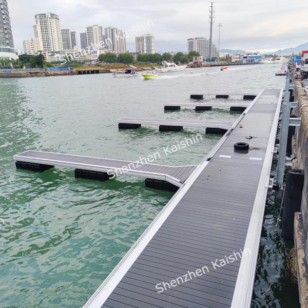 Private Berths Aluminum Floating Dock Marine For Yacht Clubs Wood Plastic