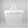 Buy cheap Square Bucket White 20L Plastic Pail With Lid from wholesalers