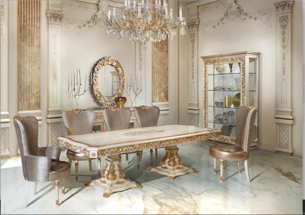 Buy cheap American style luxury long dining table set with factory price from wholesalers