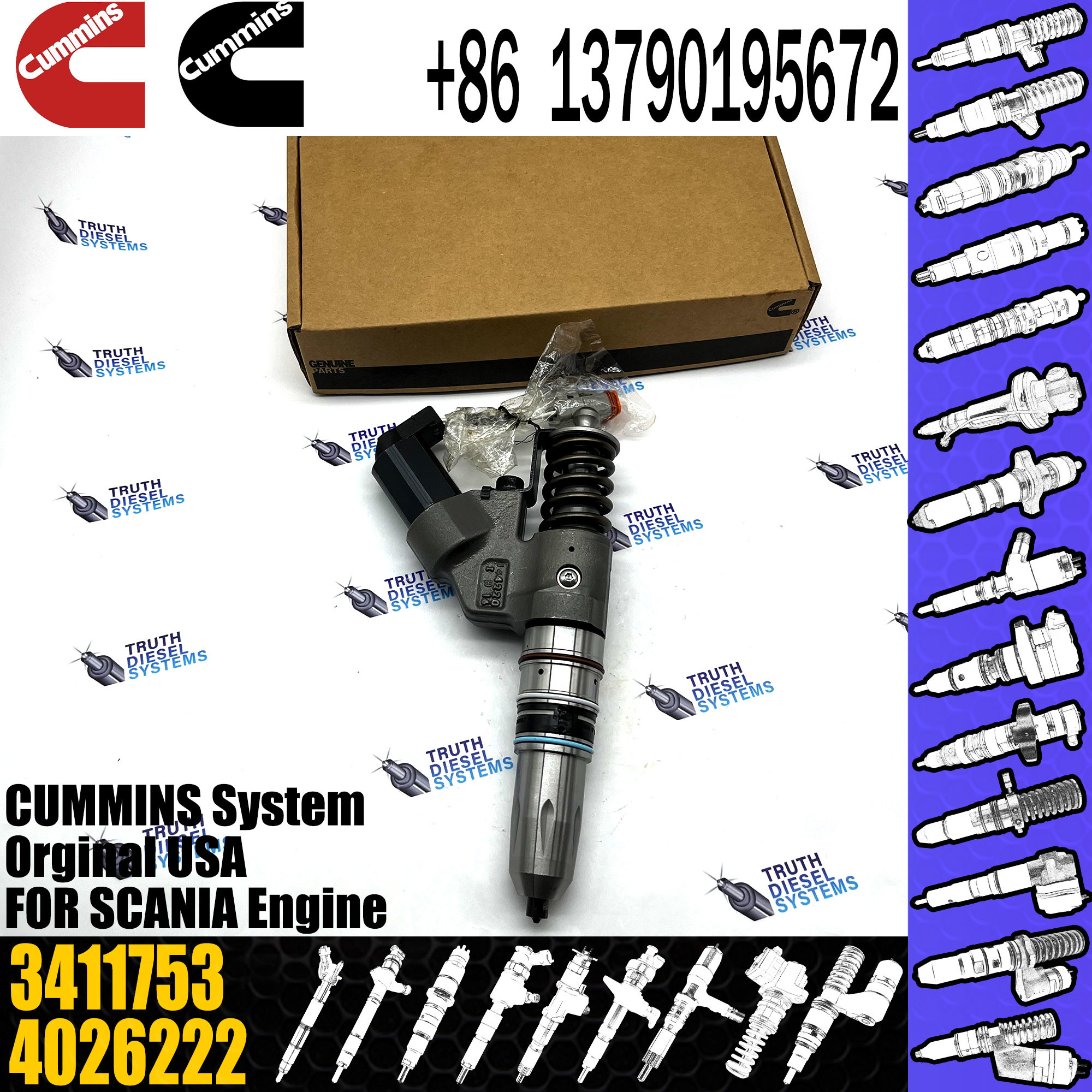 Diesel Engine Fuel Injector 4903472 3411752 3411753 3411754 3411755 3411756 4026222 4061851