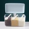 Buy cheap 3 Compartment Rectangle Kitchen Seasoning Box With Spoon from wholesalers