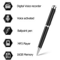 Buy cheap Digital Audio Voice Activated Recorder Pen / Ballpoint Pen / Dictaphone / MP3 product