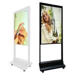 Ultra Thin Floor Standing 43 49 55inch Double Screen Android Window Display With