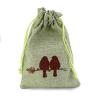 Buy cheap Custom Printed 10x15cm Drawstring Jewelry Beads Jute Bag from wholesalers
