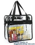 Clear PVC Bag With Zipper Interior Pouch And Detachable Shoulder Strap,Cosmetic