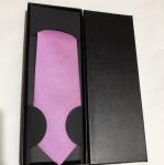 Simple style squre shape shape Promotional Black Cardboard Tie Packaging Box and