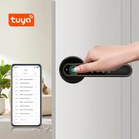 Buy cheap Outdoor Smart Digital Door Lock Black Aluminum Alloy Keyless Entry Door Lock product