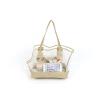 Buy cheap PU Leather Stitch PVC Clear Tote Bag Strong Bearing Capacity For Shopping / Pet Carry from wholesalers