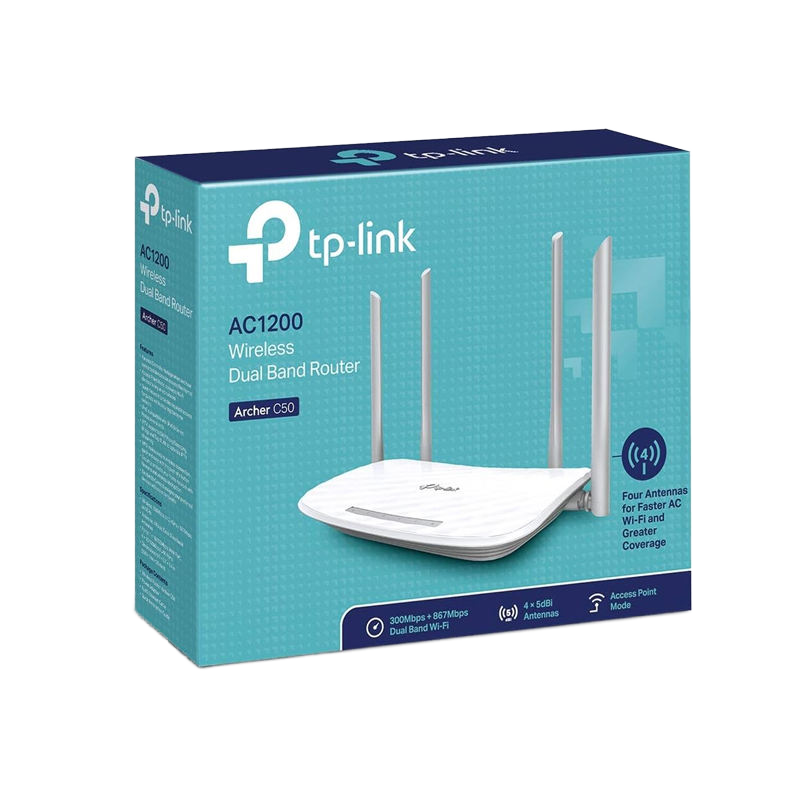 C50 Dual Band AC1200 Wireless Network Router 4x 5dBi 1000mbps 4G Access Point