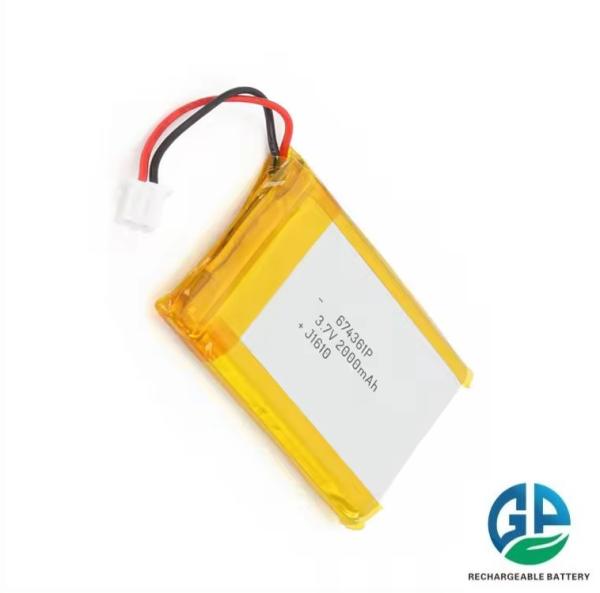 3.7v Rechargeable KC Lithium Polymer Battery 2000mah High Capacity Lipo Battery