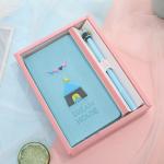 Business Office Gift Cartoon Creative End Stationery Set with Imitation Leather