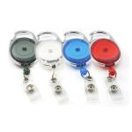 Transparent Retractable Reel Badge Holder With Vinyl Strap Safety Promotional