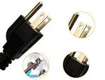 American 10A/16A 3pin black power cable 0.5m-10m copper power cord