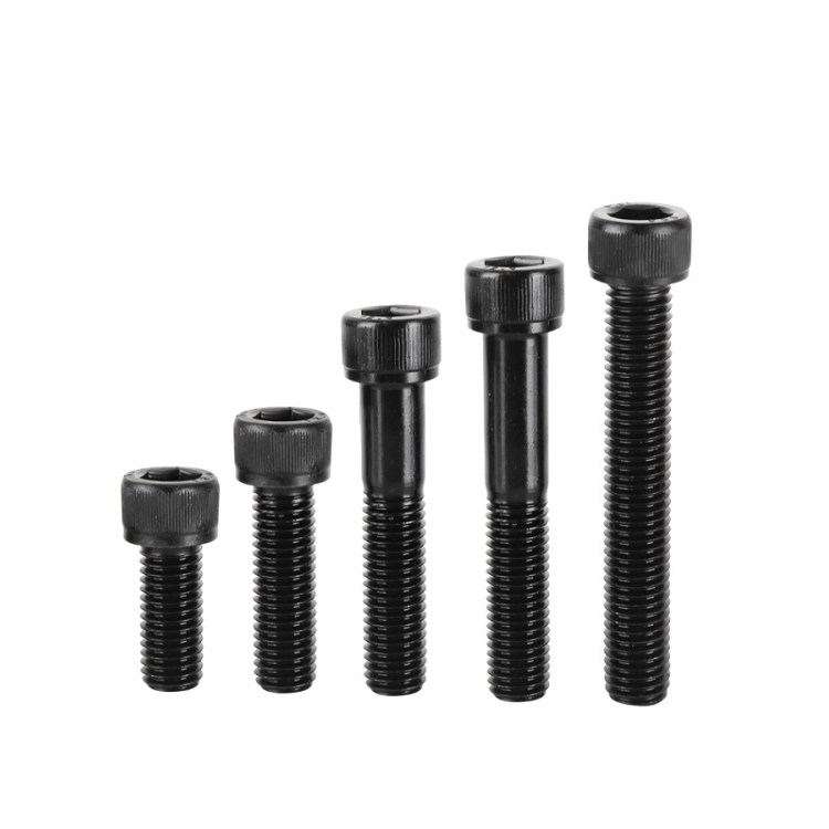 High Practicability M6 x 70 mm Hex Head Button Black Zinc Finish Allen Key Screw for Steel Industry Din 912