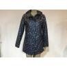 Buy cheap Windbread Water Proof Printed Ladies PU Jacket Coat Long Style Navy Color from wholesalers