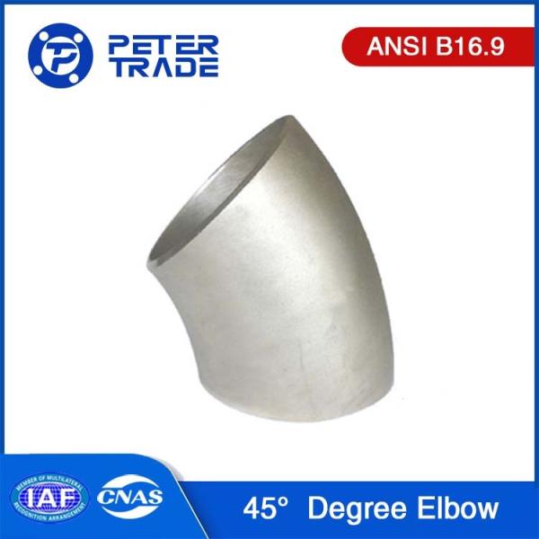 Buy cheap 45 Degree Elbow 3D ASME B16.9 Stainless Steel ASTM A403 Elbow 1/2'' To 48'' Inch SCH20 SCH40 SCH80 from wholesalers