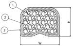 9x5mm Emi Rubber Gasket , Flat Conductive Foam Gasket