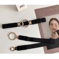 Buy cheap Women'S Fashion Elastane Skinny Belts Rose Gold Clamp Round Shape Buckle product