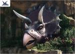 Jurassic Theme Park Life Size Fiberglass Animals Decorative Resin Dinosaur Head