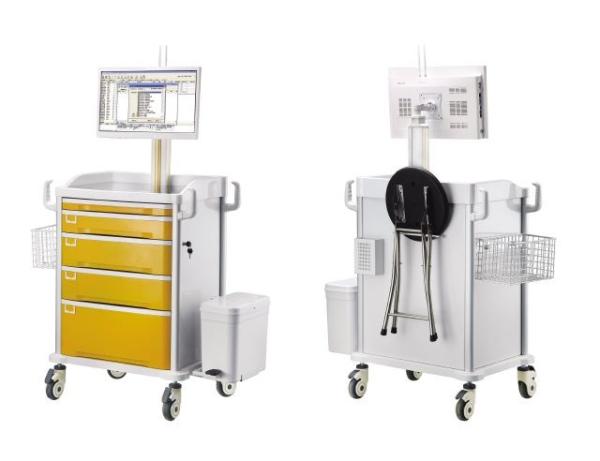 Buy cheap Integrated Computer Workstation Trolley Drug Delivery Aluminum Alloy Frame from wholesalers