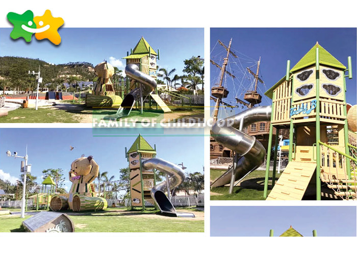 Activities Kids Outdoor Play Equipment Balance Drilling Swinging Section