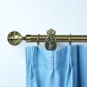 Buy cheap Circle Diamond Curtain Rod Finials Anti Brass Metal Curtain Pole Set 19MM from wholesalers