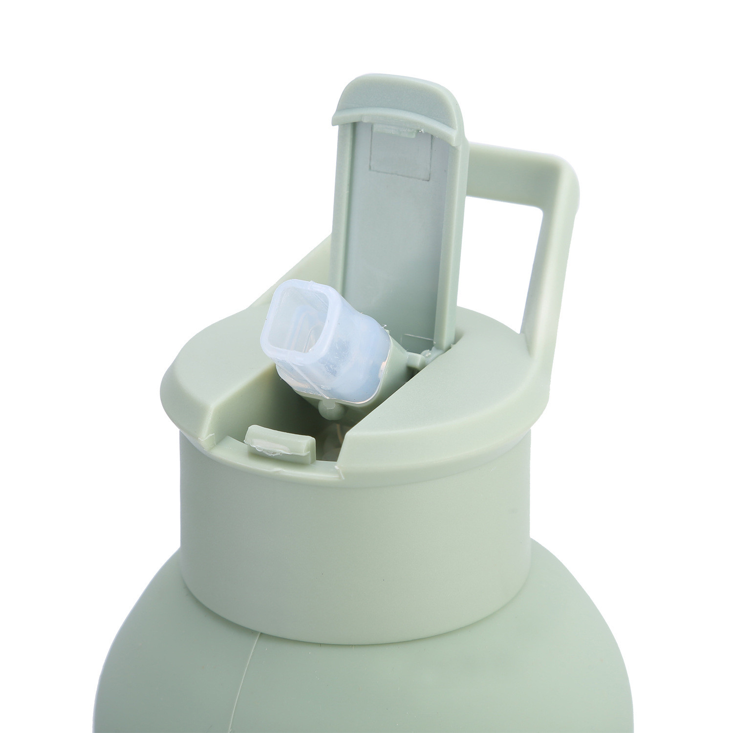 Outdoor Sport Glass Water Bottles With Silicone Cover And Straw