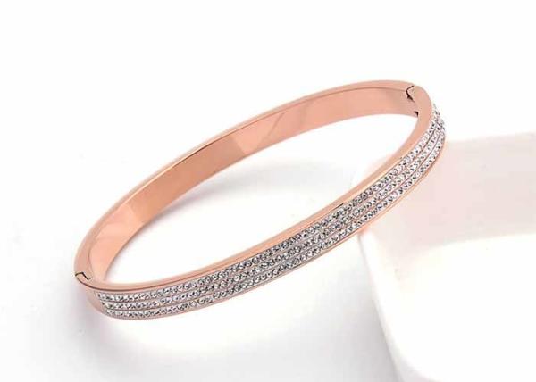 Buy cheap Naan diamond titanium steel gift bracelet popular more than 300 diamond open bracelets spot wholesale from wholesalers