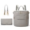 Buy cheap OEM ODM Travel PU Leather Backpack Diaper Bags 31*18*33cm from wholesalers