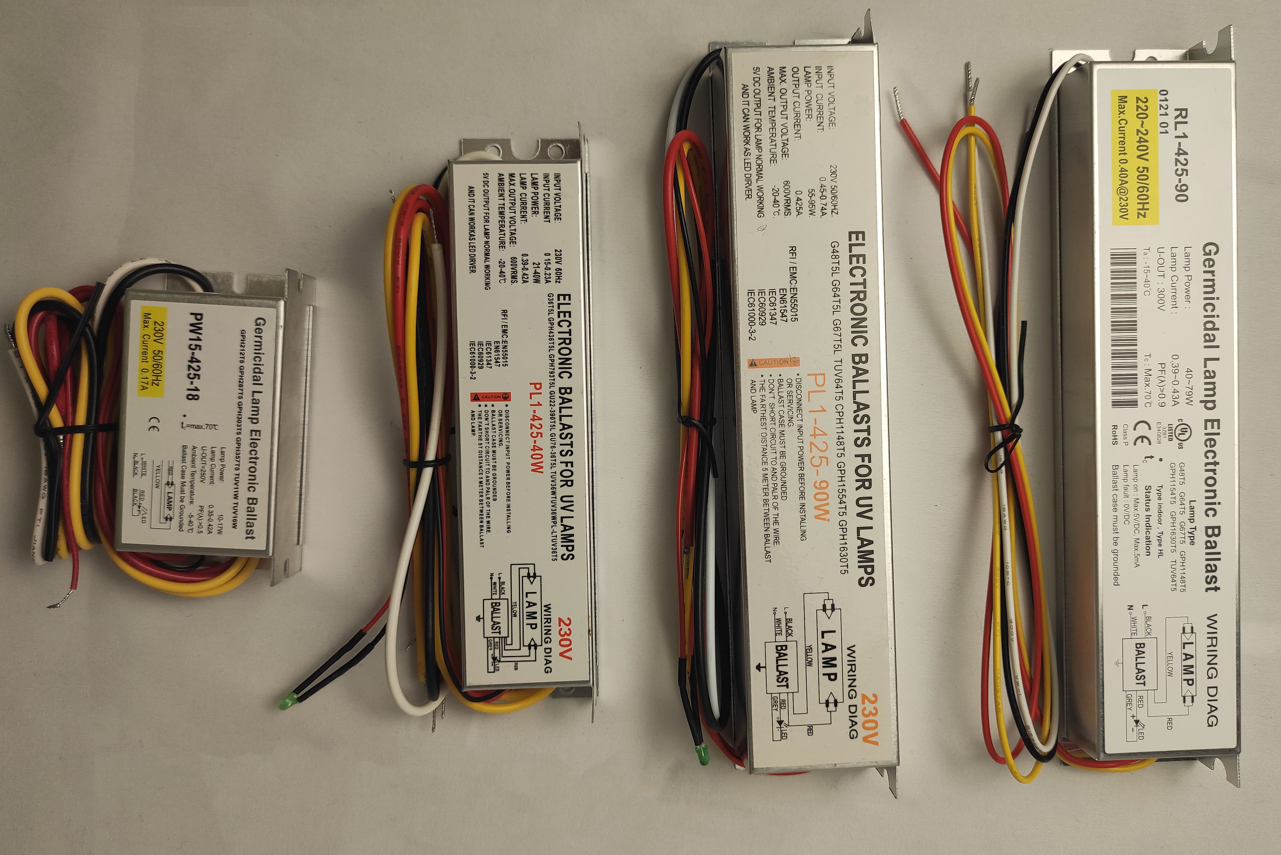 DC 24V PW11-425-40D24 UV Electronic Ballast For UVC Lamp