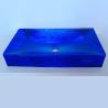 Buy cheap Glazed Glass Bathroom Wash Basins Sky Blue Color 40KG Weight Vessel Sinks from wholesalers