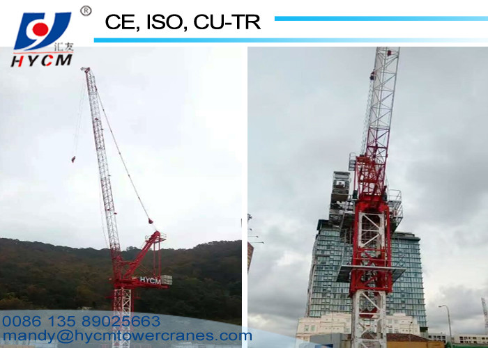 6tons QTD2520 Luffing Jib Crane Feature Tower Crane 25m Jib Tower Crane