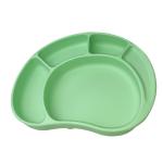 Baby Tableware Feeding Plate Customized Shape Food Grade Green Divided