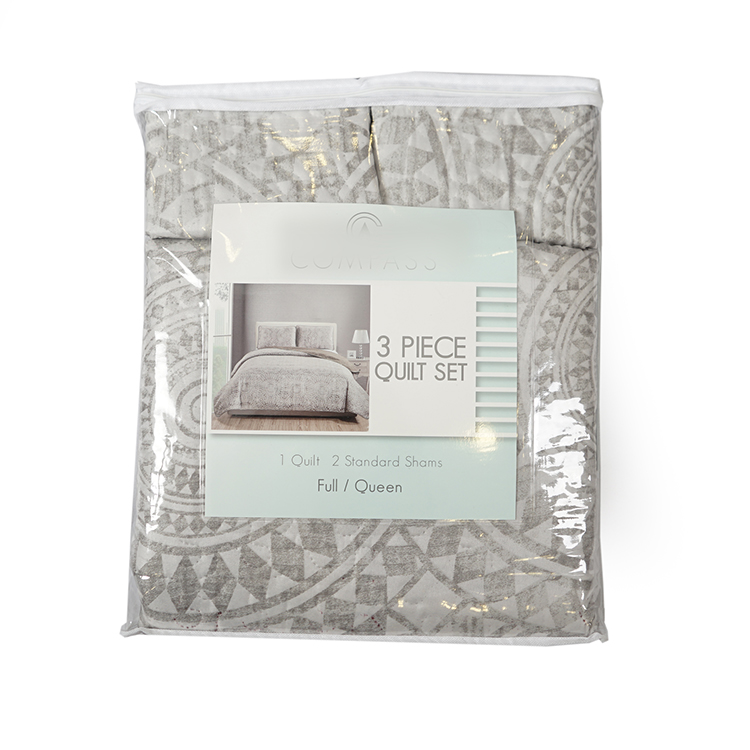 Customized Size Winter Bedspread Slip Set with Luxury Embroidered Bedding 3-Piece Set
